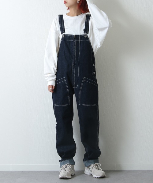 ZIP FIVE(ジップファイブ)の「【loot box】スラブデニム フロントZIPオーバーオール(サロペット/オーバーオール・メンズ・ブルー/ストライプ/ワンウォッシュ・SMALL/MEDIUM/LARGE/X-LARGE/X-SMALL)」の2枚目の写真