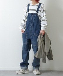 ZIP FIVE | 【loot box】スラブデニム フロントZIPオーバーオール(サロペット/オーバーオール)