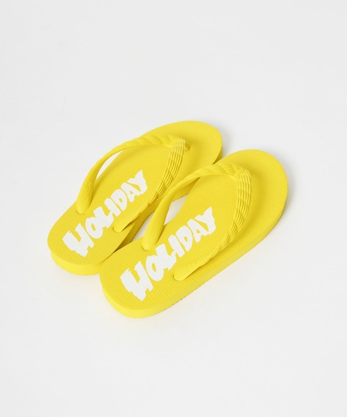 HOLIDAY(ホリデイ)の「GENBEI BEACH SANDALS (HOLIDAY) げんべいビーチサンダル (ホリデイ)(サンダル・レディース・ベージュ/オレンジ/イエロー/ブラック・24/23/27/25/26)」の3枚目の写真