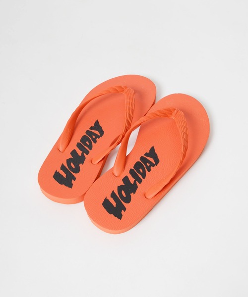 HOLIDAY(ホリデイ)の「GENBEI BEACH SANDALS (HOLIDAY) げんべいビーチサンダル (ホリデイ)(サンダル・レディース・ベージュ/オレンジ/イエロー/ブラック・24/23/27/25/26)」の4枚目の写真