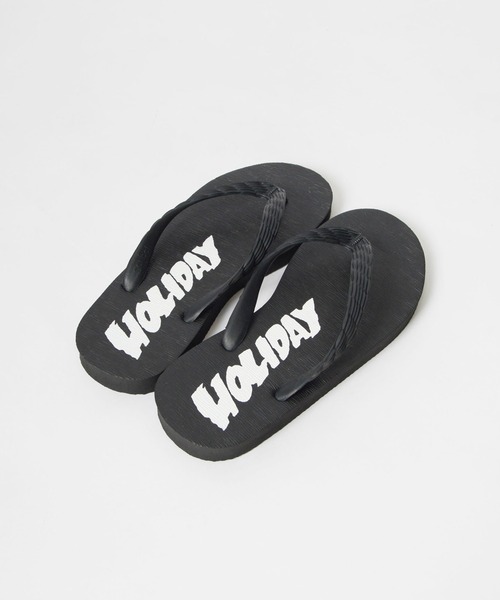 HOLIDAY(ホリデイ)の「GENBEI BEACH SANDALS (HOLIDAY) げんべいビーチサンダル (ホリデイ)(サンダル・レディース・ベージュ/オレンジ/イエロー/ブラック・24/23/27/25/26)」の1枚目の写真