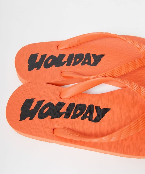 HOLIDAY(ホリデイ)の「GENBEI BEACH SANDALS (HOLIDAY) げんべいビーチサンダル (ホリデイ)(サンダル・レディース・ベージュ/オレンジ/イエロー/ブラック・24/23/27/25/26)」の5枚目の写真