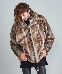 【NO ID.】Eco Fur Zip Hooded Blouson / エコファー ジップ フーデッド ブルゾン