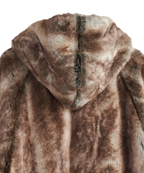 NO ID.（ノーアイディ）の「【NO ID.】Eco Fur Zip Hooded Blouson / エコファー ジップ フーデッド ブルゾン（その他アウター・メンズ・ベージュ/ブラウン・ONE SIZE）」の9枚目の写真