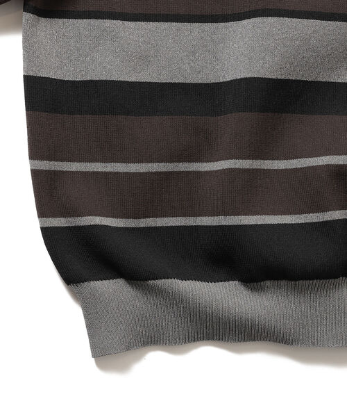 BEAMS LIGHTS(ビームスライツ)の「BEAMS LIGHTS / ミラノリブ ボーダー ポロシャツ(ポロシャツ・メンズ・ダークグリーン/グレー・SMALL/MEDIUM/LARGE)」の17枚目の写真