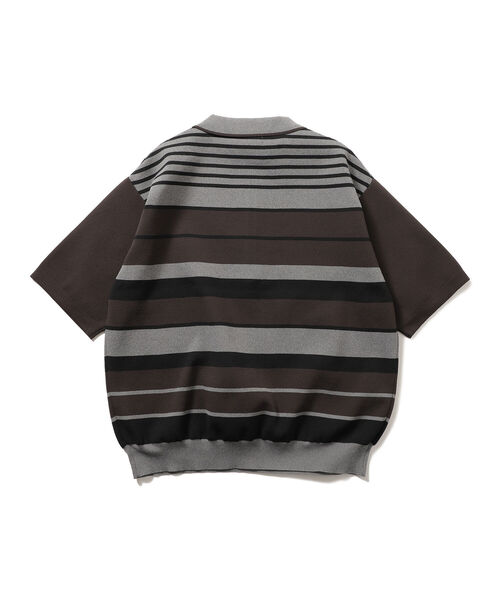 BEAMS LIGHTS(ビームスライツ)の「BEAMS LIGHTS / ミラノリブ ボーダー ポロシャツ(ポロシャツ・メンズ・ダークグリーン/グレー・SMALL/MEDIUM/LARGE)」の16枚目の写真