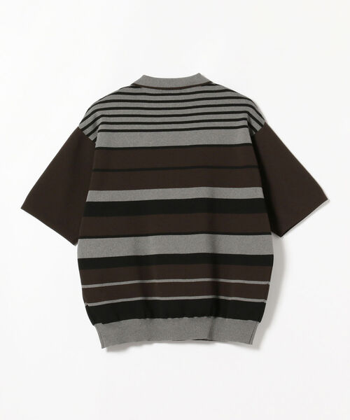 BEAMS LIGHTS(ビームスライツ)の「BEAMS LIGHTS / ミラノリブ ボーダー ポロシャツ(ポロシャツ・メンズ・ダークグリーン/グレー・SMALL/MEDIUM/LARGE)」の13枚目の写真