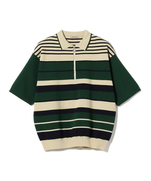BEAMS LIGHTS(ビームスライツ)の「BEAMS LIGHTS / ミラノリブ ボーダー ポロシャツ(ポロシャツ・メンズ・ダークグリーン/グレー・SMALL/MEDIUM/LARGE)」の10枚目の写真