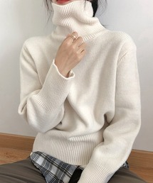 ハイネックオーバーサイズニット