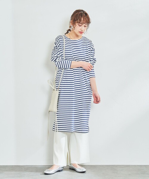 coen(コーエン)の「ハーフミラノニットセミフレアパンツ(セットアップ対応可能)(その他パンツ・レディース・ベージュ/ネイビー/オフホワイト・LARGE/MEDIUM)」の15枚目の写真