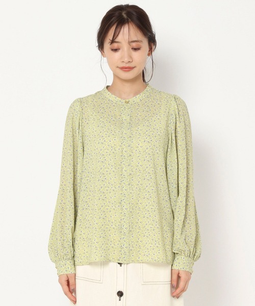 mysty woman（ミスティウーマン）の「ソフト花柄付け襟ブラウス 267555（シャツ/ブラウス・レディース・ブラック/イエロー/ライトベージュ・FREE）」の10枚目の写真