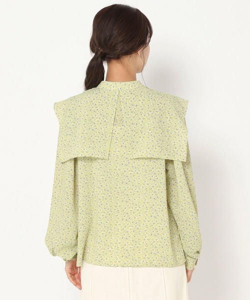 mysty woman（ミスティウーマン）の「ソフト花柄付け襟ブラウス 267555（シャツ/ブラウス・レディース・ブラック/イエロー/ライトベージュ・FREE）」の13枚目の写真