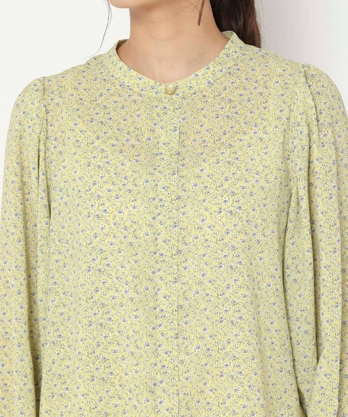 mysty woman（ミスティウーマン）の「ソフト花柄付け襟ブラウス 267555（シャツ/ブラウス・レディース・ブラック/イエロー/ライトベージュ・FREE）」の18枚目の写真