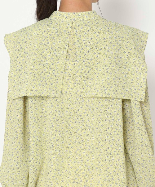mysty woman（ミスティウーマン）の「ソフト花柄付け襟ブラウス 267555（シャツ/ブラウス・レディース・ブラック/イエロー/ライトベージュ・FREE）」の19枚目の写真