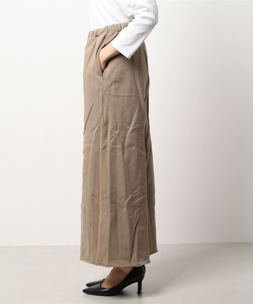 Fashion Letter(ファッションレター)の「裏起毛ゆったりロング丈ワイドパンツ(スウェットパンツ・レディース・ブラック/ライトカーキ/杢グレー・M~L/4L~5L/LL~3L)」の14枚目の写真