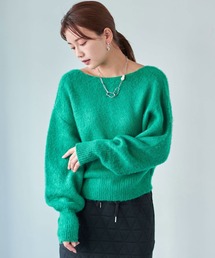 each | シャギー２WAYニット(カーディガン/ボレロ)