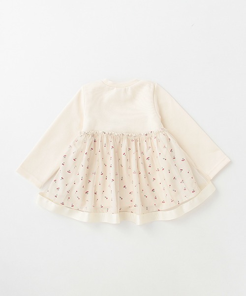 petit main(プティマイン)の「チェリープリントドッキングT(Tシャツ/カットソー・キッズ・ネイビー/ライトピンク/アイボリー・80cm/100cm/110cm/120cm/130cm/90cm)」の8枚目の写真