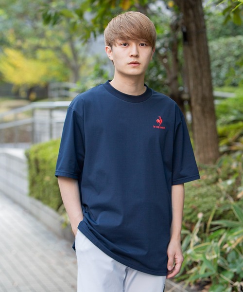 le coq sportif（ルコックスポルティフ）の「スポーツ メンズ ルコックスポルティフ メンズ ヘランカ半袖シャツ tシャツ トレーニング トレーニングウェア スポーツウェア（Tシャツ/カットソー・メンズ・ブラック/ホワイト/グレイッシュブルー/ネイビー/オレンジ系その他・XL/M/S/L）」の3枚目の写真