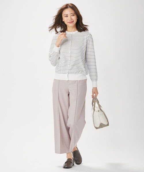 J.PRESS(ジェイプレス)の「【洗える】T/Rシャークスキン セミワイド パンツ(その他パンツ・レディース・ライトグレー系/ピンク系/ダルブルー系・T13/T15/T17)」の11枚目の写真