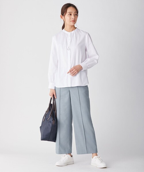 J.PRESS(ジェイプレス)の「【洗える】T/Rシャークスキン セミワイド パンツ(その他パンツ・レディース・ライトグレー系/ピンク系/ダルブルー系・T13/T15/T17)」の12枚目の写真