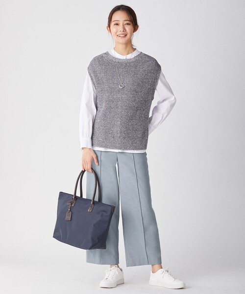 J.PRESS(ジェイプレス)の「【洗える】T/Rシャークスキン セミワイド パンツ(その他パンツ・レディース・ライトグレー系/ピンク系/ダルブルー系・T13/T15/T17)」の13枚目の写真