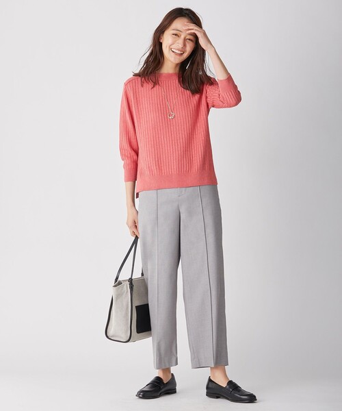 J.PRESS(ジェイプレス)の「【洗える】T/Rシャークスキン セミワイド パンツ(その他パンツ・レディース・ライトグレー系/ピンク系/ダルブルー系・T13/T15/T17)」の16枚目の写真