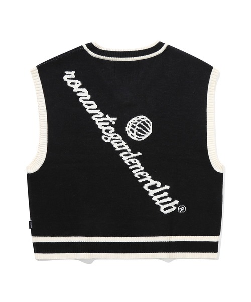ROMANTIC CROWN（ロマンティッククラウン）の「【ROMANTIC CROWN】WIDE KNIT VEST / ロマンティッククラウン  プレッピー ワイド ニット ベスト（ベスト・メンズ・ライトグレー/ブラック・SMALL/MEDIUM/LARGE）」の6枚目の写真