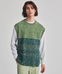 SLAB YARN KNIT VEST