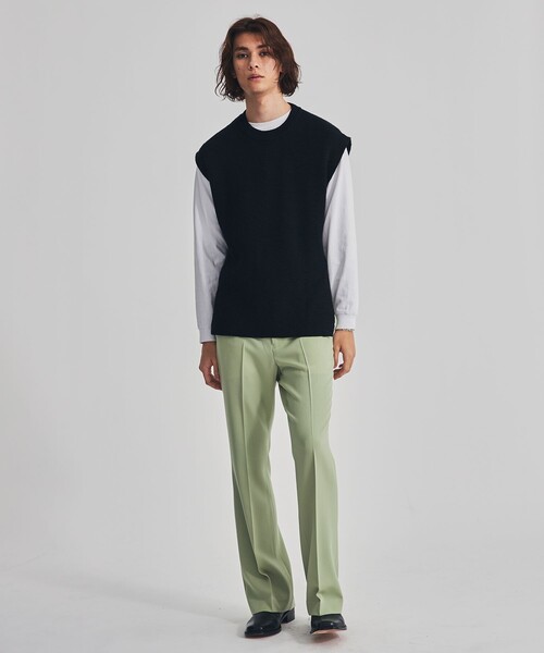 LiNoH（リノー）の「SLAB YARN KNIT VEST（ベスト・メンズ・ブラック/グリーン・1/2）」の13枚目の写真