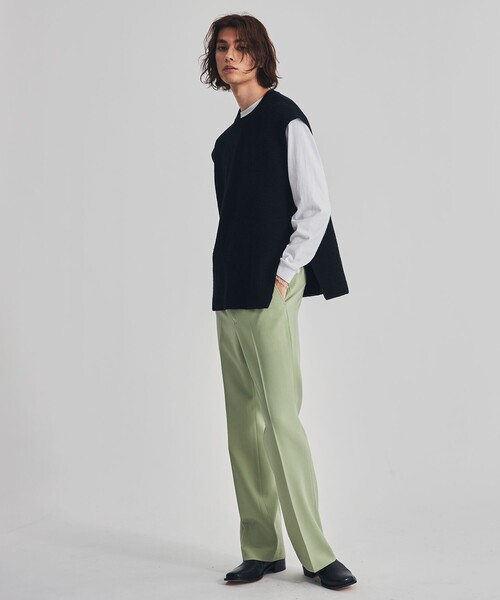 LiNoH（リノー）の「SLAB YARN KNIT VEST（ベスト・メンズ・ブラック/グリーン・1/2）」の14枚目の写真