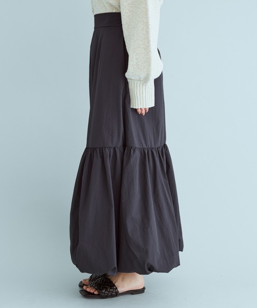 VIS（ビス）の「ふんわりティアードバルーンスカート（スカート・レディース・ミント/ネイビー/キナリ・M/S）」の21枚目の写真
