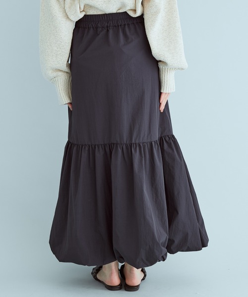 VIS（ビス）の「ふんわりティアードバルーンスカート（スカート・レディース・ミント/ネイビー/キナリ・M/S）」の8枚目の写真