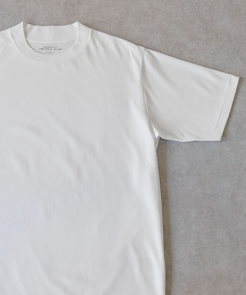 URBAN RESEARCH DOORS（アーバンリサーチドアーズ）の「『抗菌/防臭』LIFE STYLE TAILOR　シルケットポンチストレッチTシャツ（Tシャツ/カットソー・メンズ・ホワイト系その他/ホワイト/グレー系その他・MEDIUM/LARGE）」の2枚目の写真