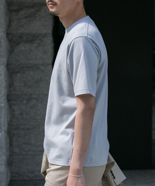 URBAN RESEARCH DOORS（アーバンリサーチドアーズ）の「『抗菌/防臭』LIFE STYLE TAILOR　シルケットポンチストレッチTシャツ（Tシャツ/カットソー・メンズ・ホワイト系その他/ホワイト/グレー系その他・MEDIUM/LARGE）」の7枚目の写真