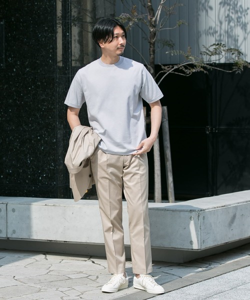URBAN RESEARCH DOORS（アーバンリサーチドアーズ）の「『抗菌/防臭』LIFE STYLE TAILOR　シルケットポンチストレッチTシャツ（Tシャツ/カットソー・メンズ・ホワイト系その他/ホワイト/グレー系その他・MEDIUM/LARGE）」の8枚目の写真