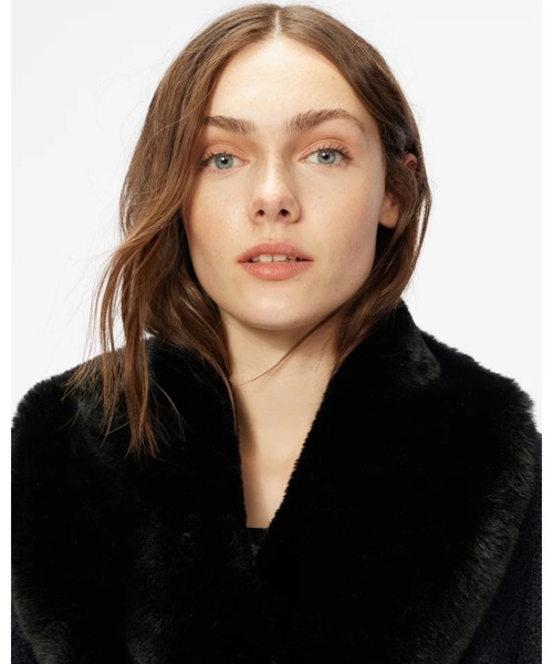 Ted Baker(テッドベーカー)の「LLAYYLA フェイクファー ラップロングコート(チェスターコート・レディース・ダークネイビー・0/3)」の5枚目の写真