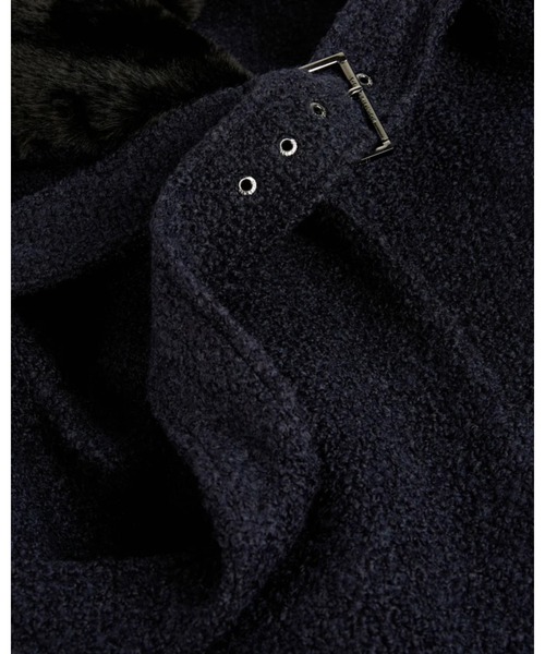 Ted Baker(テッドベーカー)の「LLAYYLA フェイクファー ラップロングコート(チェスターコート・レディース・ダークネイビー・0/3)」の7枚目の写真