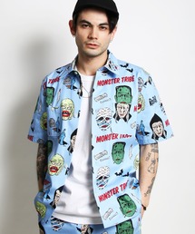 【Ollie 7月号掲載商品】MONSTER TRIBE Textile Work Shirt モンスタートライブ アロハシャツ