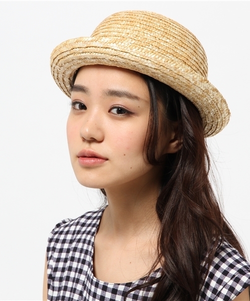 WEGO（ウィゴー）の「WEGO/ストローボーラーハット（ハット・レディース・パープル/ピンク/ブラック・FREE）」の4枚目の写真