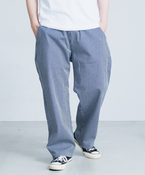 Lee(リー)の「【LEE/リー】 FLEEASY イージーパンツ ストレッチ ワイドパンツ テーパードシルエット(デニムパンツ・メンズ・ワンウォッシュ/ネイビー/ブルー系その他/アイボリー/ベージュ/オリーブ/グリーン/イエロー/ピンク/ダークパープル/ロイヤルブルー/レッド・FREE)」の6枚目の写真
