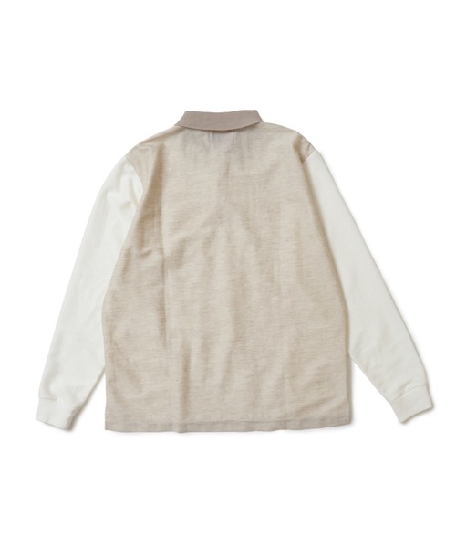 SON OF THE CHEESE(サノバチーズ)の「【SON OF THE CHEESE / サノバチーズ】LINEN POLO(ポロシャツ・メンズ・グレー/ブラック・MEDIUM/LARGE)」の9枚目の写真