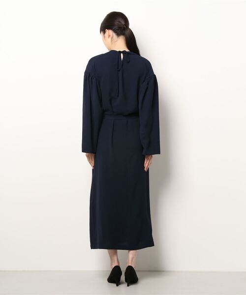 STYLEMIXER(スタイルミキサー)の「2WAYギャザースリーブワンピース(ワンピース・レディース・ネイビー/オレンジ/グリーン・SMALL/MEDIUM)」の4枚目の写真