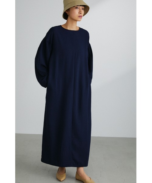 STYLEMIXER(スタイルミキサー)の「2WAYギャザースリーブワンピース(ワンピース・レディース・ネイビー/オレンジ/グリーン・SMALL/MEDIUM)」の2枚目の写真