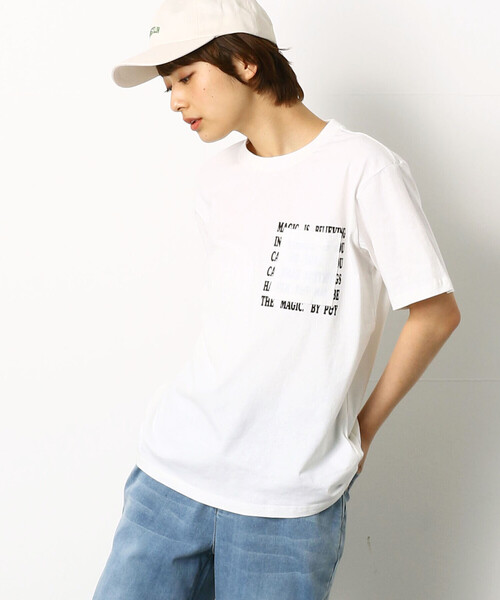 Purple&Yellow(パープルアンドイエロー)の「メッセージプリント&ポケット半袖Tシャツ(Tシャツ/カットソー・メンズ・ブラック/パープル/ホワイト/イエロー・X-SMALL/LARGE/SMALL/MEDIUM/X-LARGE)」の21枚目の写真