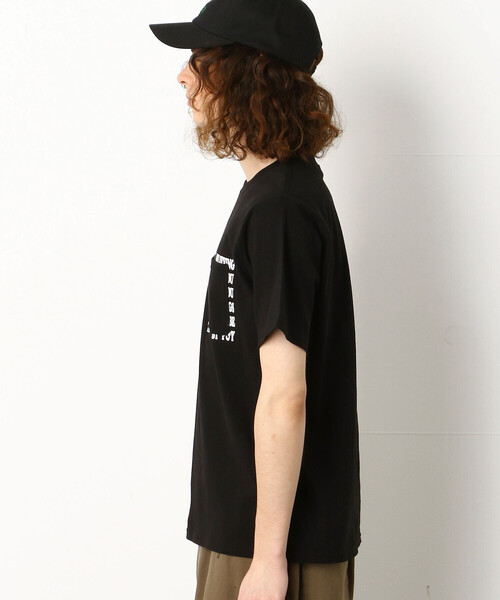 Purple&Yellow(パープルアンドイエロー)の「メッセージプリント&ポケット半袖Tシャツ(Tシャツ/カットソー・メンズ・ブラック/パープル/ホワイト/イエロー・X-SMALL/LARGE/SMALL/MEDIUM/X-LARGE)」の14枚目の写真