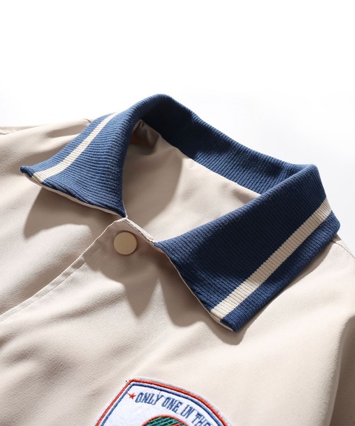 HOOK（フック）の「HOOK -original- アメカジワッペン付きコーチジャケット（カバーオール・メンズ・ベージュ/ネイビー/イエロー・M/L/XL）」の13枚目の写真