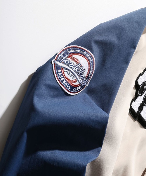 HOOK（フック）の「HOOK -original- アメカジワッペン付きコーチジャケット（カバーオール・メンズ・ベージュ/ネイビー/イエロー・M/L/XL）」の15枚目の写真