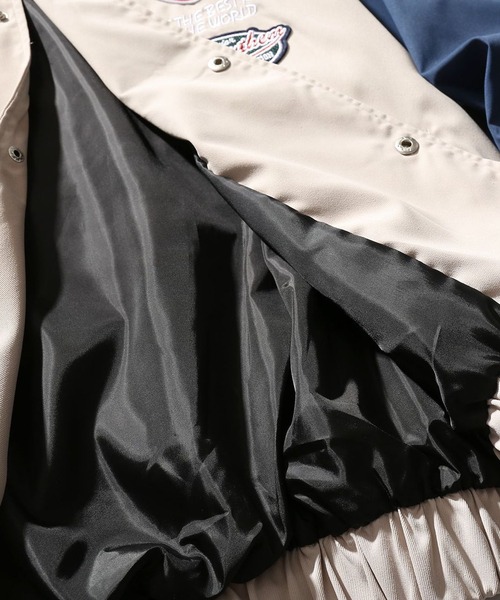 HOOK（フック）の「HOOK -original- アメカジワッペン付きコーチジャケット（カバーオール・メンズ・ベージュ/ネイビー/イエロー・M/L/XL）」の18枚目の写真