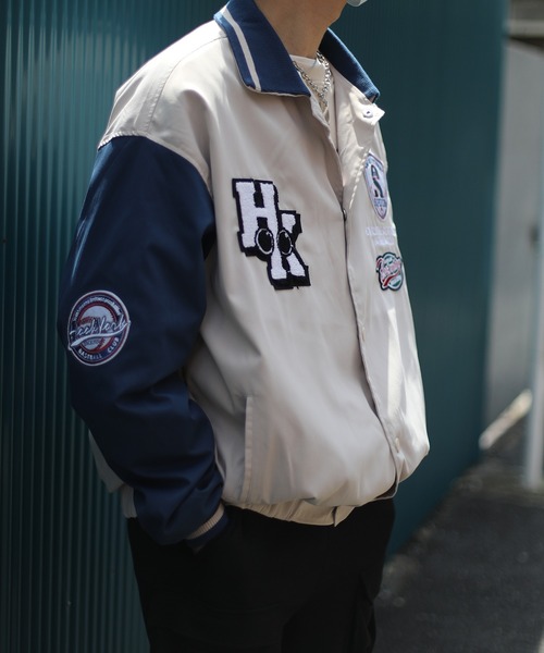 HOOK（フック）の「HOOK -original- アメカジワッペン付きコーチジャケット（カバーオール・メンズ・ベージュ/ネイビー/イエロー・M/L/XL）」の21枚目の写真