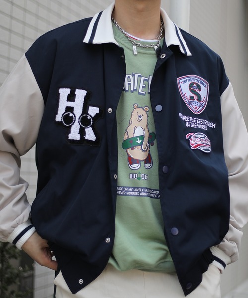 セール】HOOK -original- アメカジワッペン付きコーチジャケット